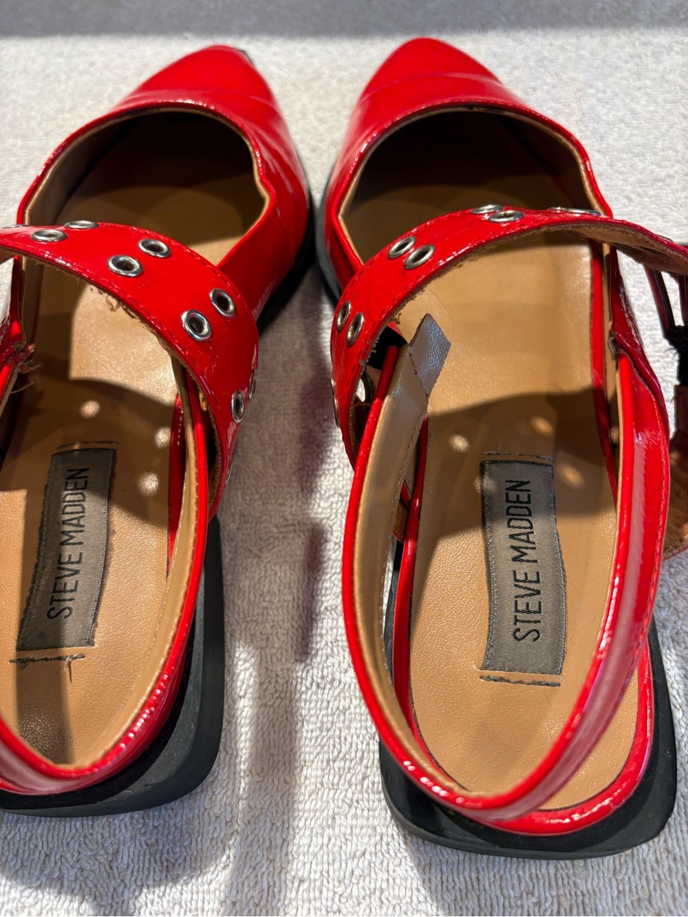 Steve Madden Greya Red Patent Slingback Flats – Size 8.5 - Picture 9 of 11